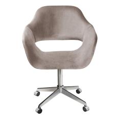 Poltrona Zara Cadeira Giratória com Rodinhas Decoração Escritório Home Office