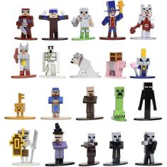 Bonecos colecionáveis Nano Metalfigs, pacote com 20, Minecraft Dungeons Wave 4