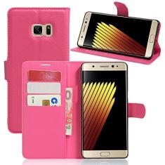 Capa para Samsung Galaxy Note6 – Capa flip carteira de couro PU para Samsung Galaxy Note6, capa de proteção de telefone estilo empresarial, capa com [compartimentos para dinheiro e cartão] (JFC10-9)