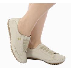 Tenis feminino mocatenis confort - HMA SHOES, Bege, 36