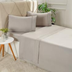 Jogo de Cama Solteiro Serenitá 3 Pçs Bordado Festonê 88x188x30cm