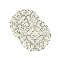 Sousplat estampa Renda impressa tecido Microfibra - NSW, 2 Peças, Sem 