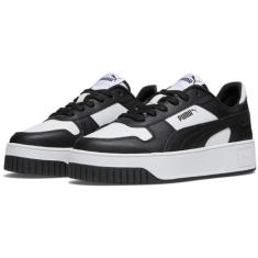 PUMA Tênis feminino Carina Street, Branco e preto, 36