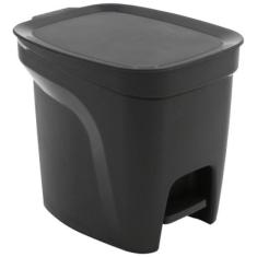 Lixeira Compact 7L Polipropileno Preto Tramontina 92851009
