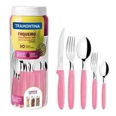 Faqueiro Inox 30pc Ipanema Ros Tramontina Rosa No Voltagev