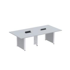 Mesa De Reunião 2400x1200 Mrcpb2412pp Cinza-branco