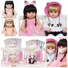 Boneca Tipo Reborn Recém Nascida Gêmeas Panda Coelha + Bolsa - Cegonha