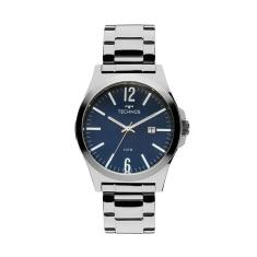 Relógio Prata Masculino Technos Steel 2115LAY/1A