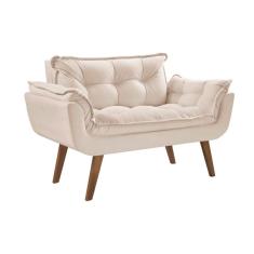 Poltrona Namoradeira Opala Pé Palito Bege