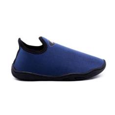 Tenis Infantil Esporte Escola Leve Pratico Acqua Preto Azul Ascencion-Unissex