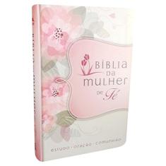 Bíblia da Mulher de Fé, NVI, Couro Soft, Flores