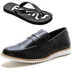 KIt Dockside Casual Masculino Liso Com Detalhe Gravata E Chinelo