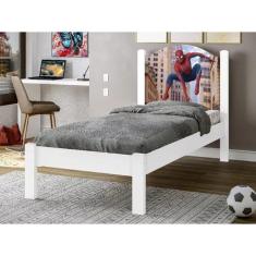 Cama Solteiro  Adesivada Spider 100% Mdf - Extrado Madeira - P/Colchão 188 x 88