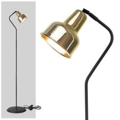 Luminária Coluna Abajur Piso Chão Spot City - DOURADO - Trybo, Bivolt