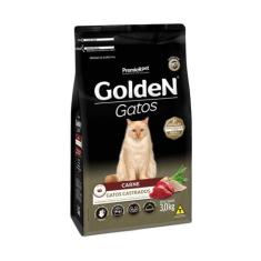 Ração Golden para Gatos Adultos Castrados Sabor Carne, 3kg