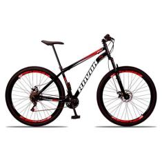 Bicicleta Aro 29 Ravok Aço Carbono 21 Velocidades Freio a Disco com Su