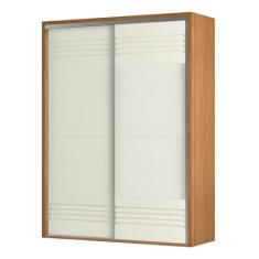 Guarda Roupa Solteiro 179cm 2 Portas de Correr 100% MDF TW601 Freijó/O