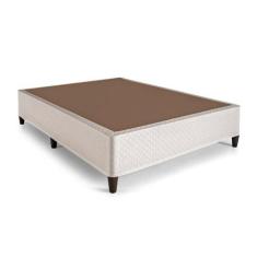 Cama Box Base Universal Casal ClickBox Bordado White (138x188x28) - He