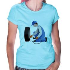 Baby Look Borracharia - Foca na Moda, Azul bebê, GGG