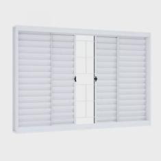 Janela de Aço de Correr de Correr 100x150cm com Grade Quadrada Riobras