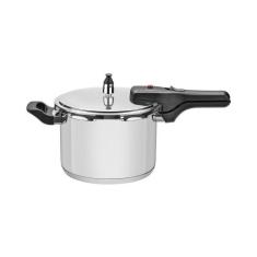 Panela Tramontina Linha Brava Inox 6L 22cm Fundo Triplo, 6L, Prata