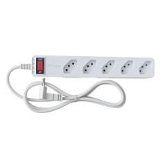 Filtro de Linha iCLAMPER Energia 5 com Proteção contra Surtos Elétricos(DPS) LCF 5 Tomadas, 3 Pinos, 10 Amperes para PC, Notebook, Roteador, Monitor, Impressora, PS5, Alexa e etc, Bivolt, Cabo de 1m