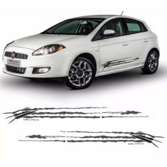 Faixa Lateral Fiat Bravo Wolverine 2014/ Adesivo Grafite - SPORTINOX