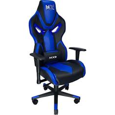 Cadeira Gamer MX9 Giratoria Preto e Azul, Mymax, 25.009181, Preto e Azul