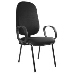 Cadeira Presidente Base Palito com Braço Corsa Metal Wood Design Preto