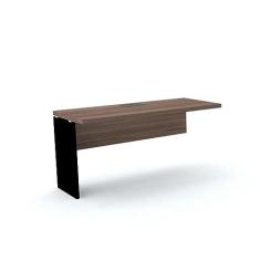 Mesa de Escritório Complemento 120 x 60 cm com Caixa de Tomada Pe40 em Mdp Cor Walnut Base Preta