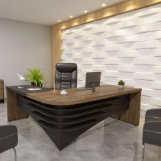 Mesa Tamburato Diretor Ii Le - Charuto/Preto 6099