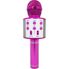 Microfone Infantil Bluetooth Para Karaokê Spring Kids Rosa