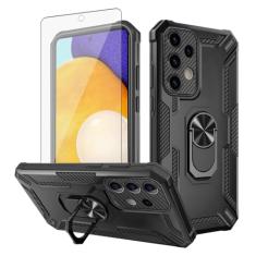 Asuwish Capa de celular para Samsung Galaxy A52/A52S 5G com protetor de tela de vidro temperado magnético fino suporte rígido híbrido resistente capa de celular A 52 S 4G G5 52A S52 52S mulheres