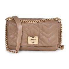 Bolsa Crossbody Matelassê Via Marte Puffer Alça Tiracolo de PU Corrente B1-173