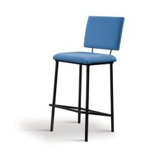 Banqueta Marcele Linho Azul Jeans Daf Mobiliário