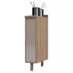 Balcão de Cozinha com Tampo 20 cm 1 Porta de abrir 1 Prateleira Mel Lu