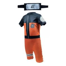 Fantasia Infantil Menino Naruto com bandana ( dos 12 meses aos 9 anos 