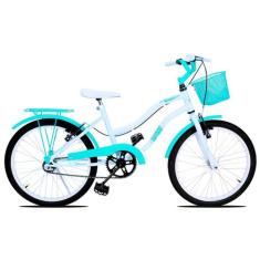 Bicicleta Aro 20 Forss Hello Com Cestinha Turquesa, Branco, Turquesa