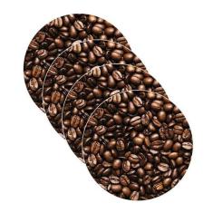 Sousplat Grão Café - NSW, 4 Peças, com base