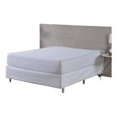 Lençol Percal 200 Fios Branco Casal Padrao Com Elastico - Bf Confeccoe