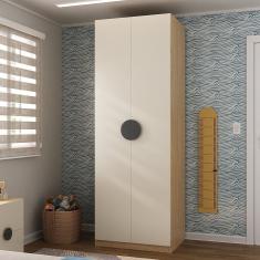 Guarda Roupa Infantil Modulado 2 Portas Com Nichos E Cabideiro Joy Kids Cabecasa Madeiramadeira Cinza-avena