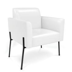 Sofá Namoradeira E Poltrona Pé De Ferro Preto Marisa Corano D03 - D'rossi Cor Branco