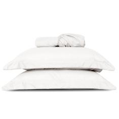 Jogo De Lençol Queen Slim Percal 200 Fios 3 Peças - Branco