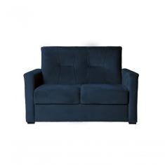 Sofá 2 Lugares Pequeno Alice E Porta Controle Herreiro Azul Marinho