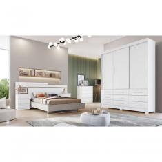 Guarda Roupa Solteiro 3 Portas 9 Gavetas Capri-branco Móveis Novo Horizonte