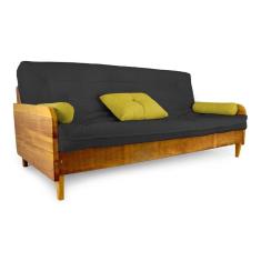 Sofá Cama Paris Acquablock Madeira Nobre Natural