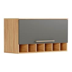 Armário Aéreo p/ Cozinha Nápoli Prime Adega c/ 1 Porta Basculante 80cm