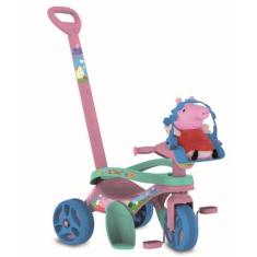 Triciclo Mototico Passeio & Pedal - Bandeirante, Rosa e Azul, Peppa Pi