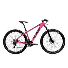 Bicicleta Aro 29 Ksw 24 Marchas Freios Hidraulico e K7, Rosa, Preto, 1