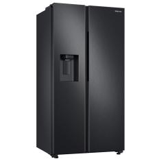 Geladeira Samsung RS60 Side by Side com All Around Cooling e SpaceMax 602L Black Inox Look 127V